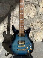 Parkson’s Professional 24-Fret Electric Guitar (Made in Korea) — Blueburst Flame Top, Gold Hardware + Video Demo