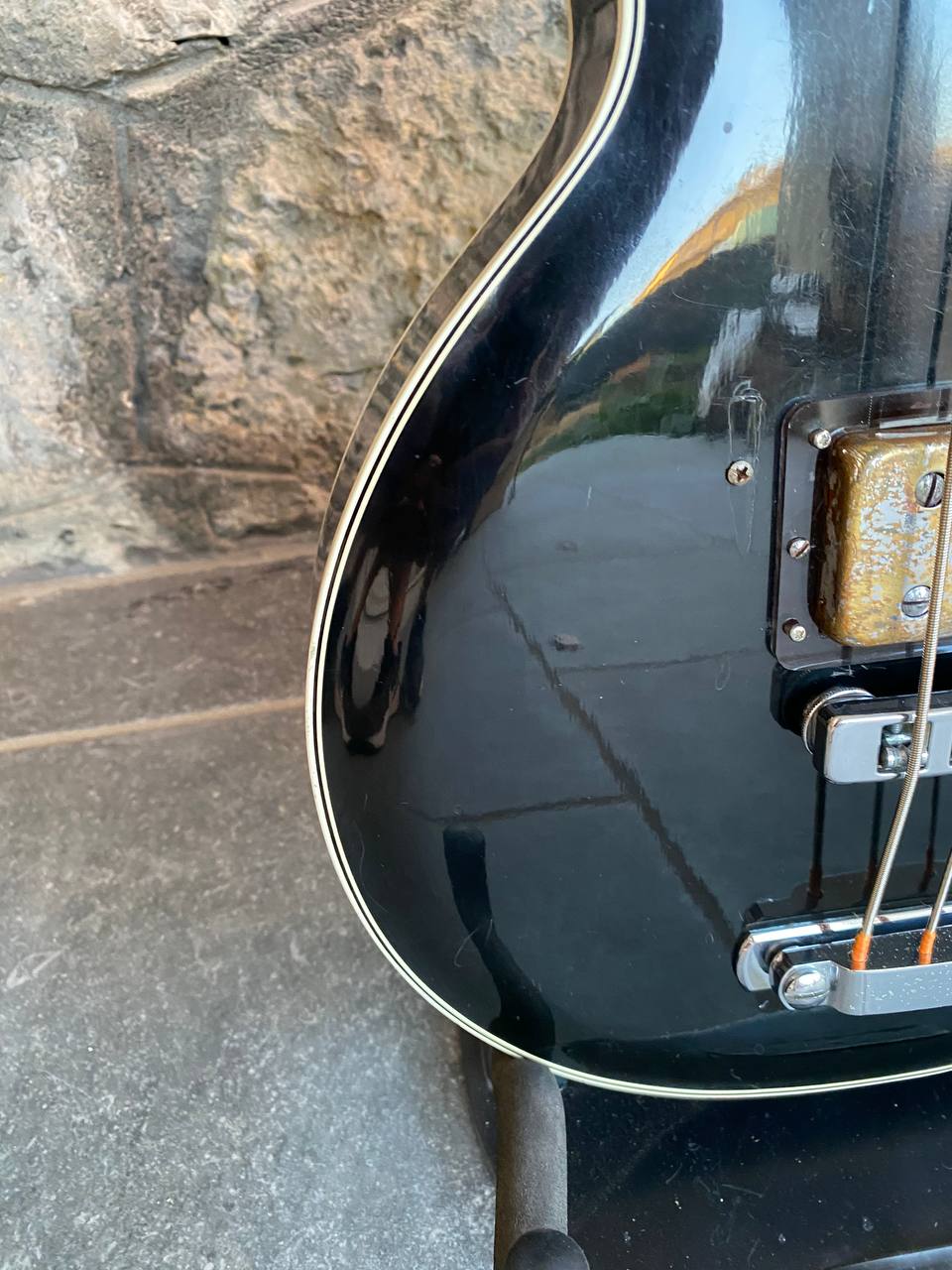Vintage and rare 1970s Elli Sound Crucianelli Custom Bass – Made in Italy (Dual Humbuckers & Phase Switch, Good Condition)