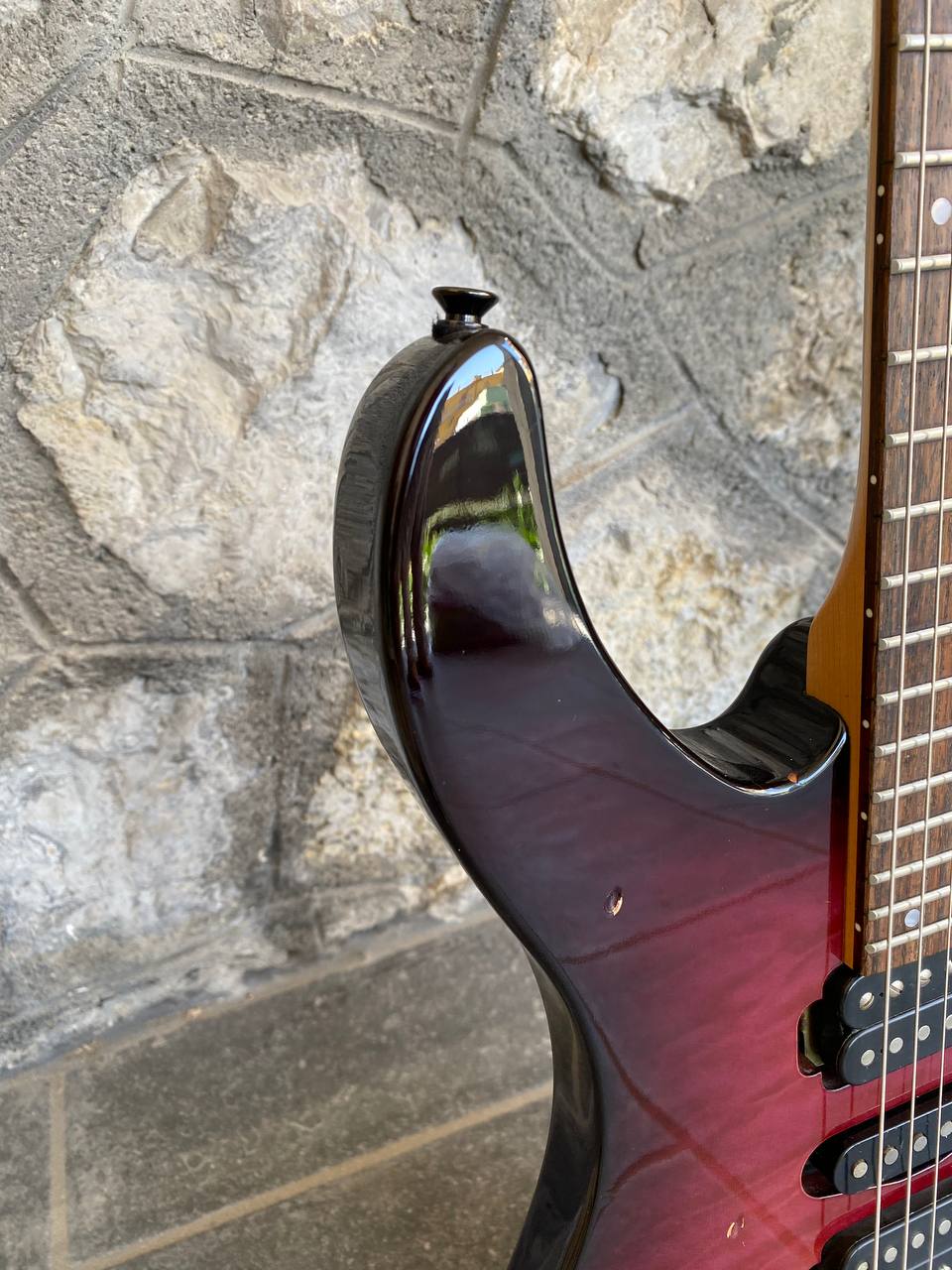 Yamaha Pacifica 821DX - Flamed Purple, 24 Frets, Floyd Rose, Good Condition + Video Demo