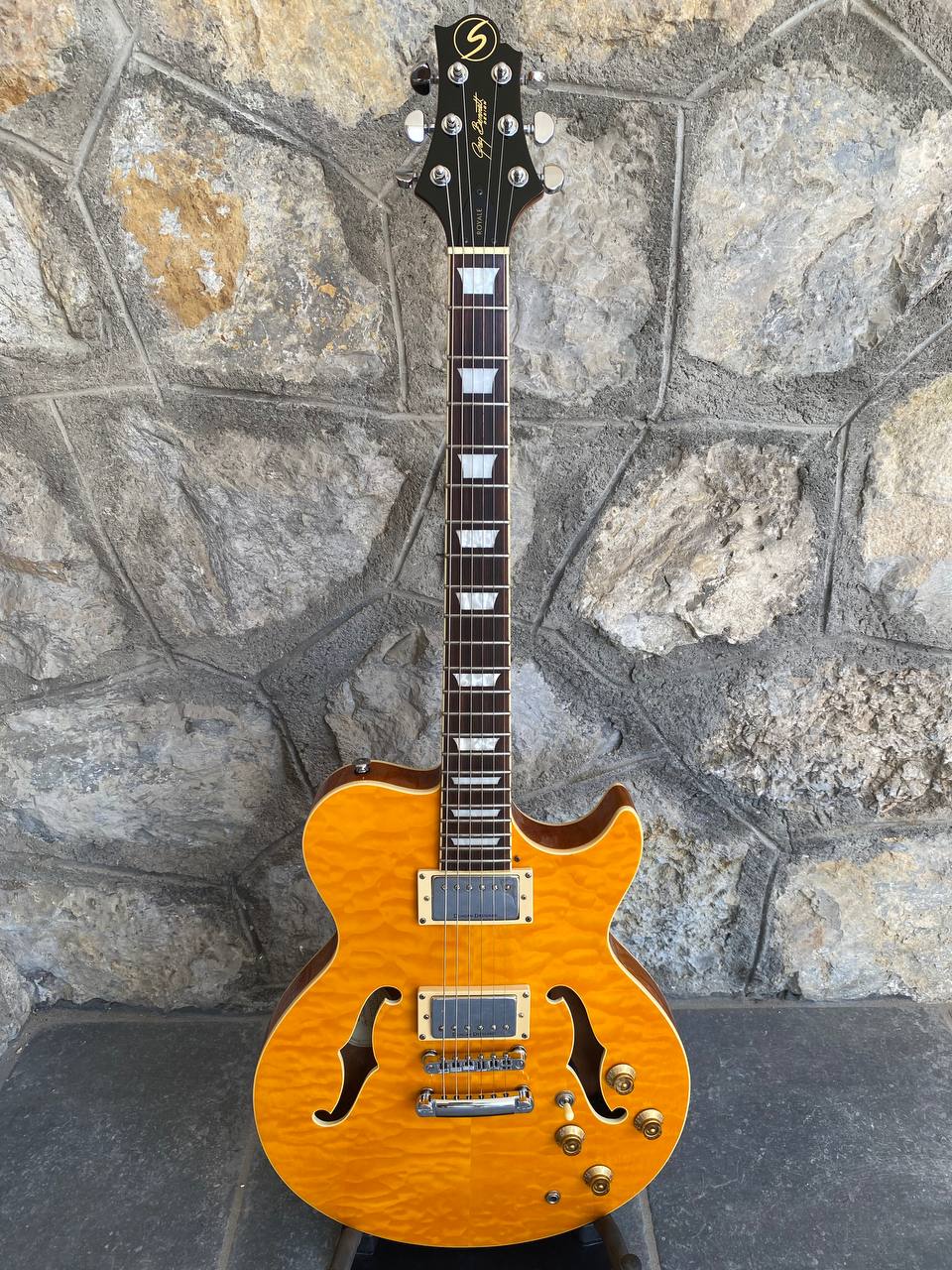 Greg Bennett Royal RL3 - Orange Quilted Maple Top, Mahogany Body & Neck, Excellent Condition + Video Demo