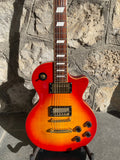 Stagg Les Paul Electric Guitar — Orange Burst, Flame Top, Gold Hardware, Phoenix Headstock Inlay, Set-Neck + Video Demo