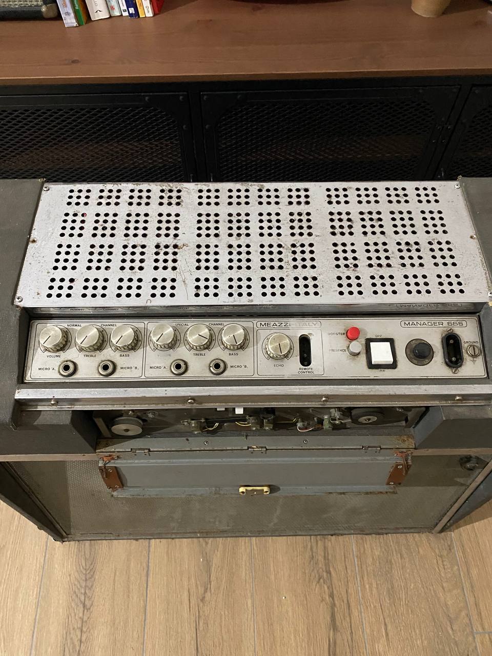 Meazzi 666 Amplifier & Tape Echo Unit - Vintage - For Parts/Repair - Not Working