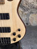 Ibanez Soundgear GSR205B Active 5-String Bass (Indonesia) — Custom Natural Wood Top Finish, 9V Battery EQ + Video Demo