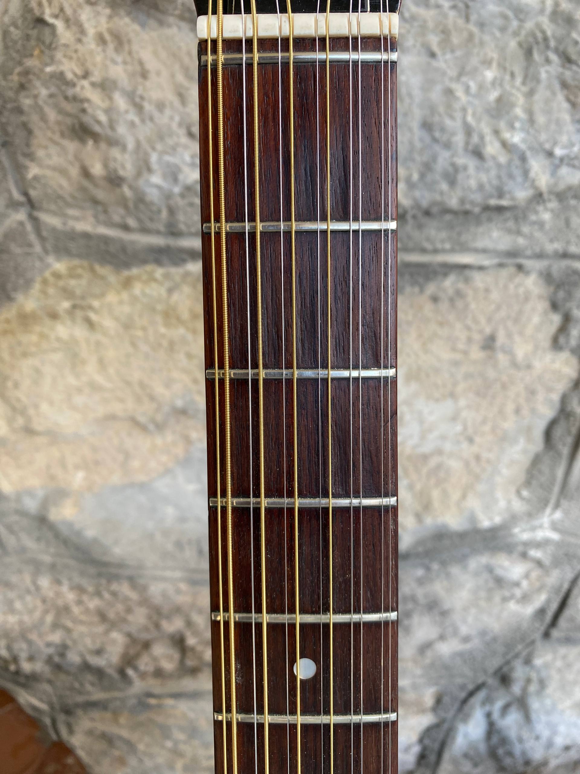 Vintage Aria 12-String Acoustic Guitar with Pickup – Model 6714 – Made in Japan