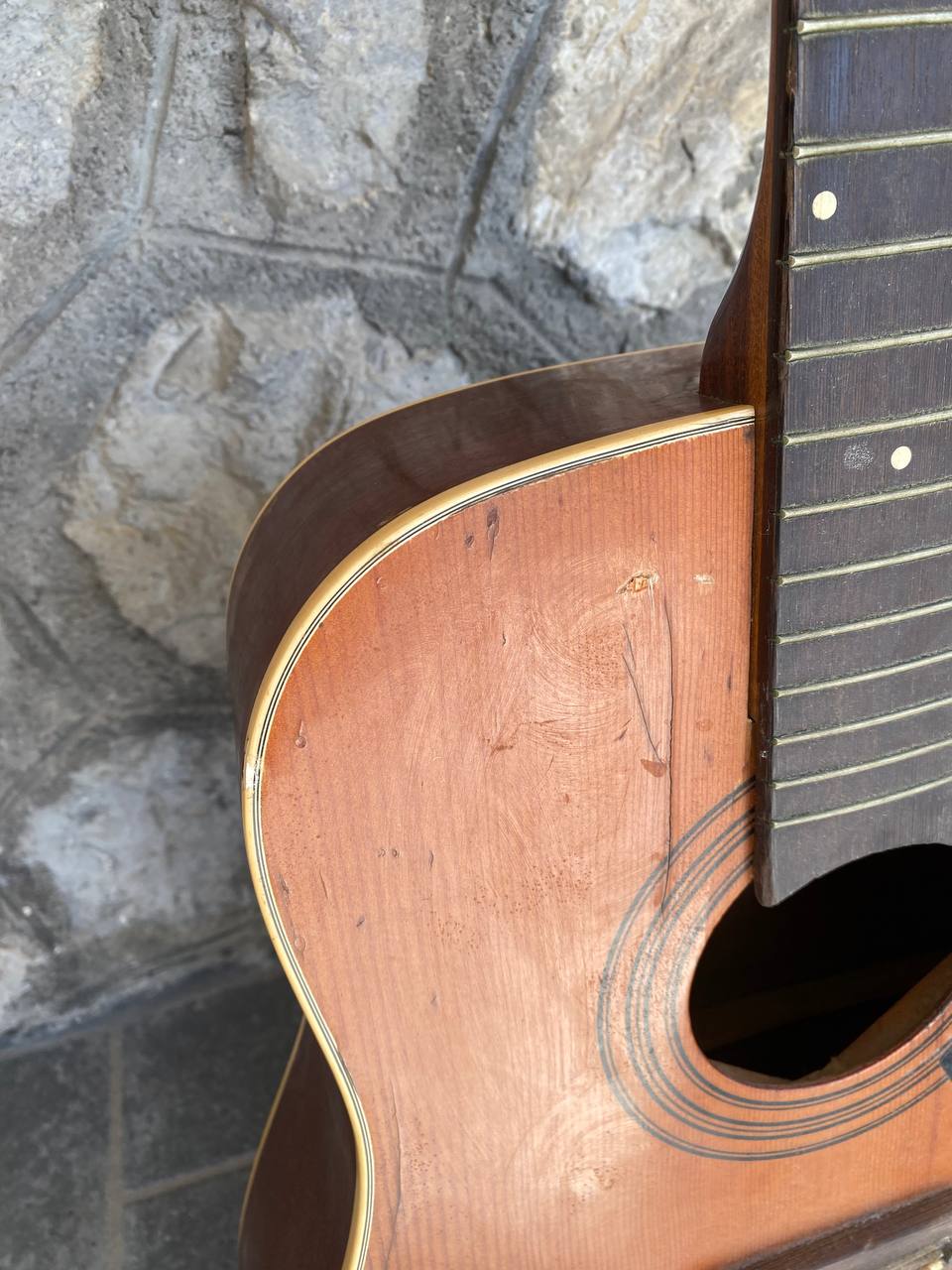 Vintage Post-1978 Eko Ranger Acoustic Guitar — Project / As-Is, Missing Headstock Logo & Parts