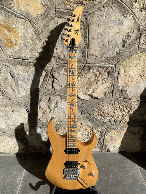 SX Superstrat Electric Guitar — Ash Body, Floyd Rose Tremolo, Tree of Life Decal Inlays, Dual Humbuckers + Video Demo