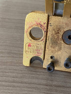 Vintage Schaller Floyd Rose Tremolo Bridge — Gold Finish, US Patent Engraved, Incomplete (For Parts / Repair)