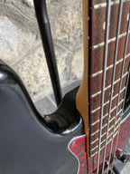 2007 Fender Highway One Jazz Bass - Black Nitrocellulose Finish w Tortoise & Original White Pickguards — image 11