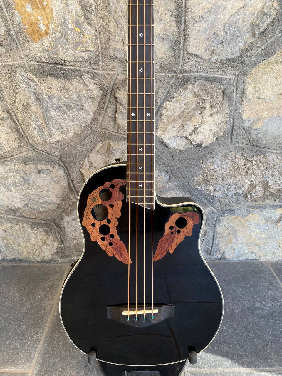 Harley Benton HBO-850 BK — Acoustic-Electric Bass Guitar, Black, HSY-400D Preamp + Video Demo