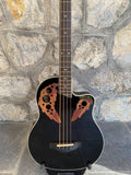 Harley Benton HBO-850 BK — Acoustic-Electric Bass Guitar, Black, HSY-400D Preamp + Video Demo