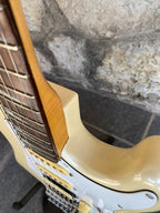 Vintage 1980s Epiphone by Gibson S-400 Superstrat — Pearl Cream Finish, HSS, Rosewood Fretboard, Modified Floyd Rose Tremolo