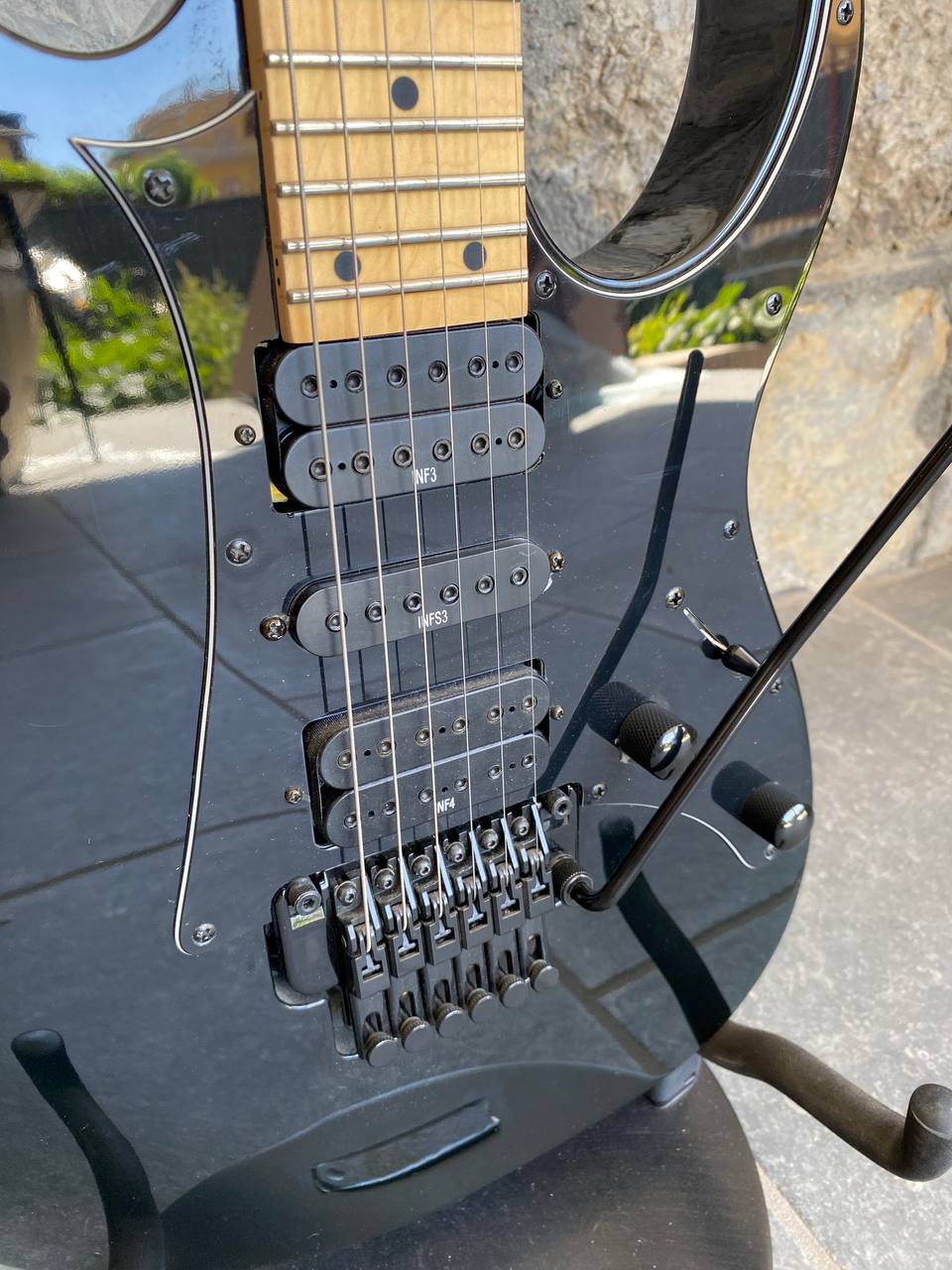 Ibanez RG350M Electric Guitar (Black) — Maple Neck, Original Infinity HSH Pickups, Made in Indonesia, good Condition + Video Demo