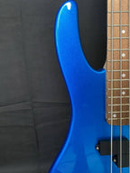 Vision JB8 Jazz Bass Starter Kit - Sosft case Jack and 35W Amplifer - Blue - NEW