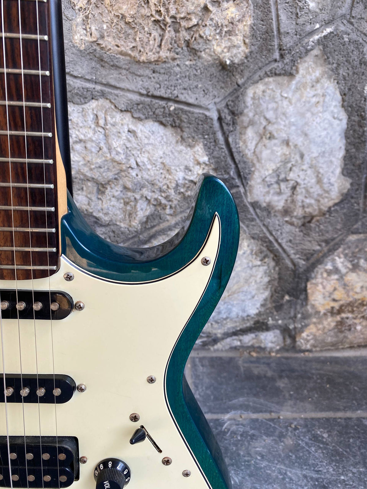 Vintage 1990s Cort G-Series HSS Electric Guitar - Green - Made in Indonesia