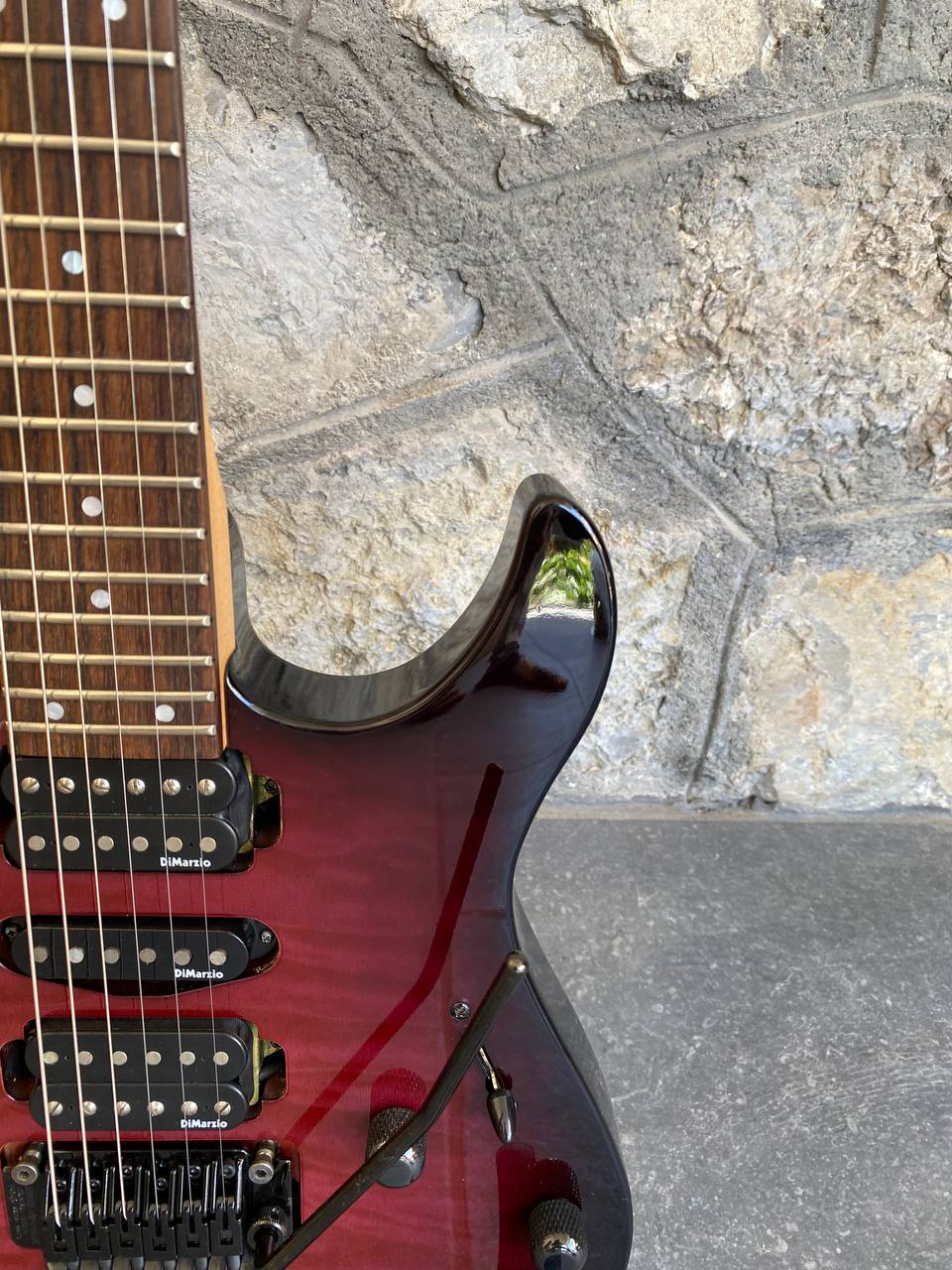 Yamaha Pacifica 821DX - Flamed Purple, 24 Frets, Floyd Rose, Good Condition + Video Demo