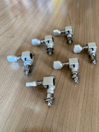 Vintage 1980s Sperzel Trim-Lok Locking Tuners (Set of 6) — 6-in-Line, Satin Gray Finish