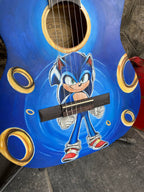 Custom Hand-Painted Classical Guitar – “Sonic” Design, Cutaway Model with 3-Band Preamp