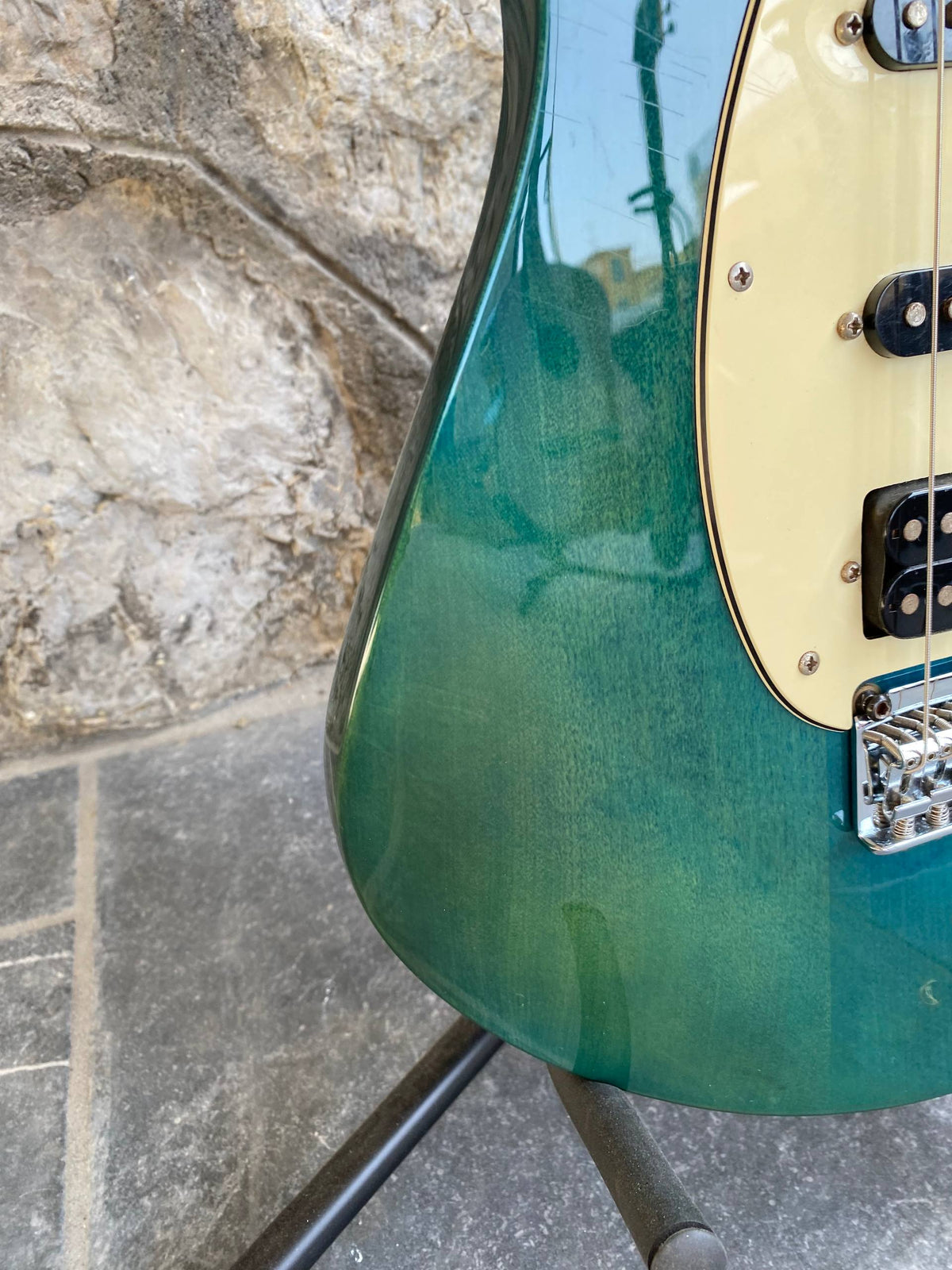 Vintage 1990s Cort G-Series HSS Electric Guitar - Green - Made in Indonesia