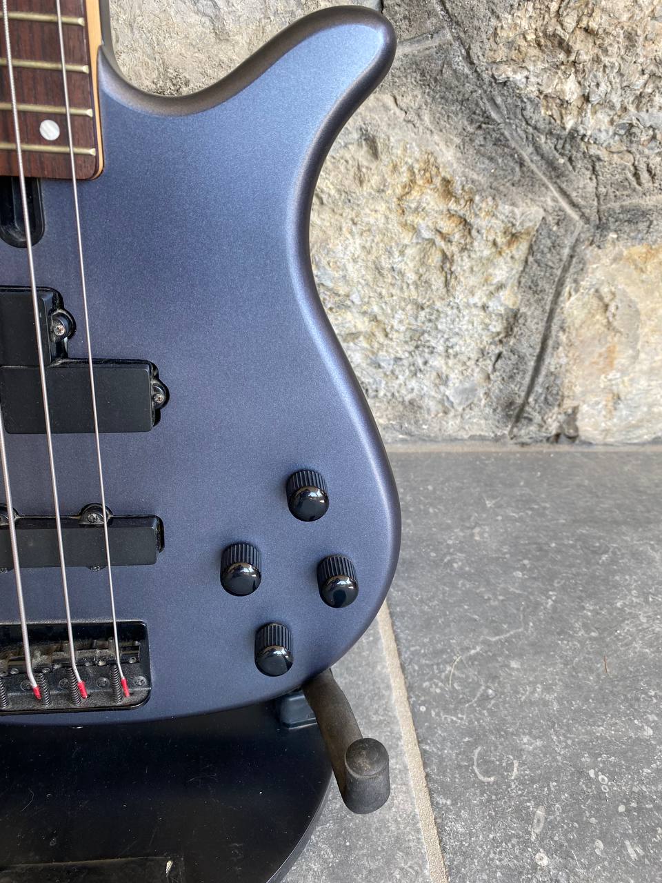 Yamaha RBX370A Active Bass (Metallic Gray) — 24 Frets, Black Hardware, Excellent Condition + Video Demo