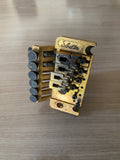 Vintage Schaller Floyd Rose Tremolo Bridge — Gold Finish, US Patent Engraved, Incomplete (For Parts / Repair)