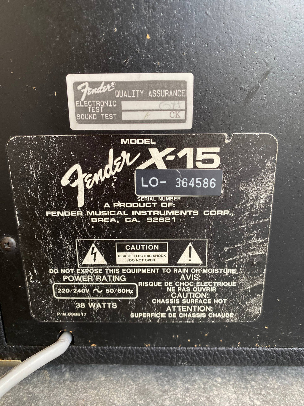 Fender X-15 "Red Knob" 15-Watt Guitar Practice Amp - Made in USA