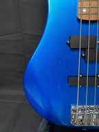 Vision JB8 Jazz Bass Starter Kit - Sosft case Jack and 35W Amplifer - Blue - NEW