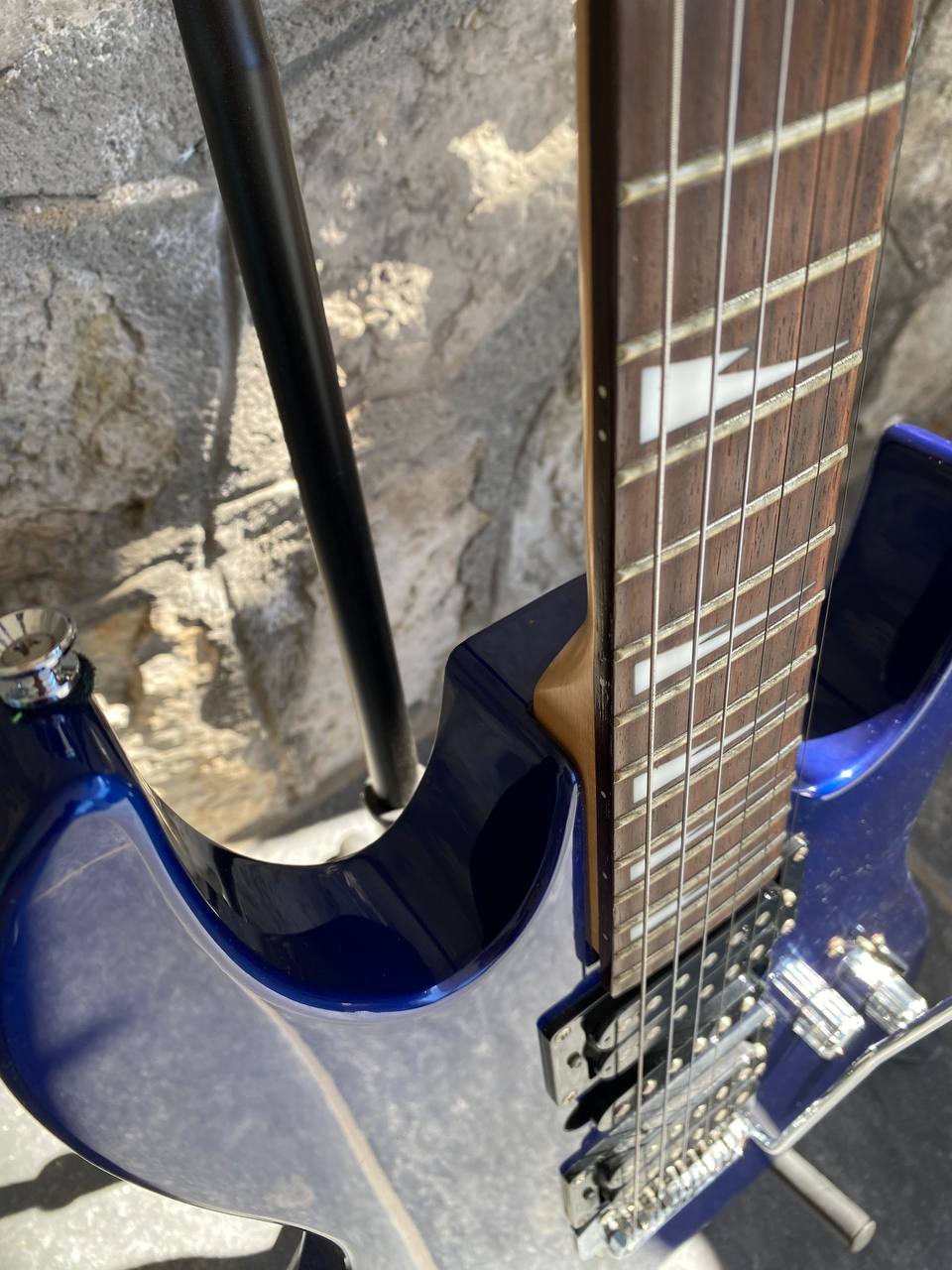 Ibanez Gio Electric Guitar - Metallic Blue - HSH Configuration - Shark Tooth Inlays