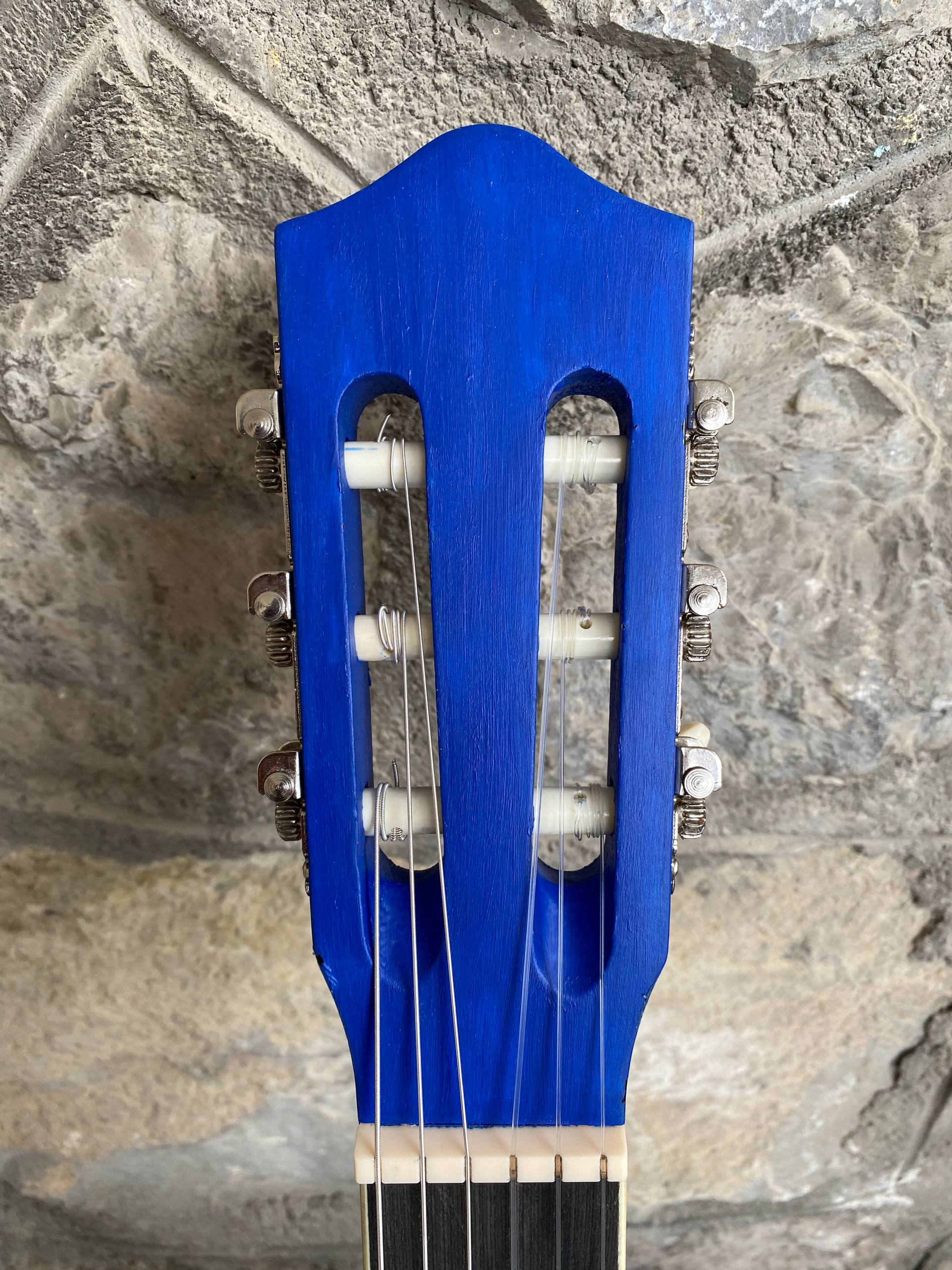 Custom Hand-Painted Classical Guitar – “Sonic” Design, Cutaway Model with 3-Band Preamp