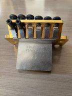 Vintage Schaller Floyd Rose Tremolo Bridge — Gold Finish, US Patent Engraved, Incomplete (For Parts / Repair)
