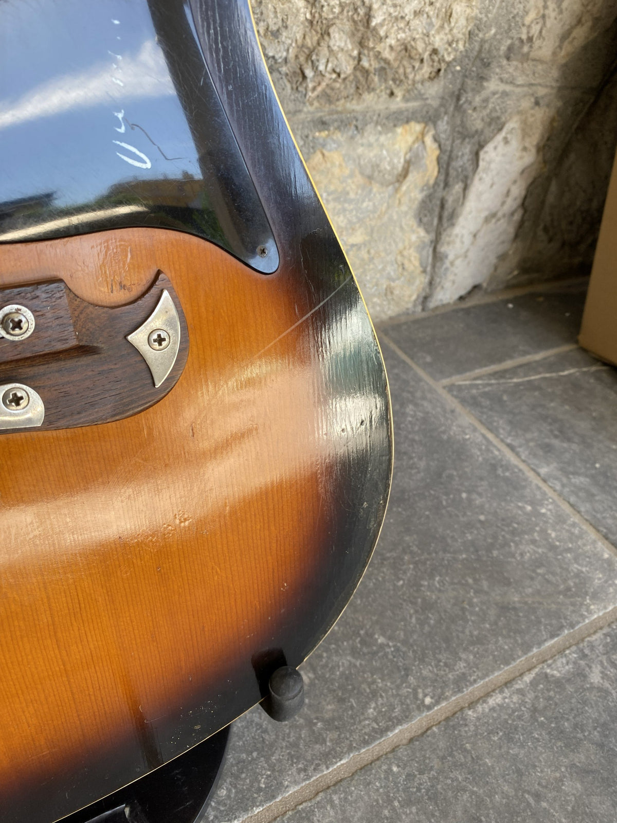 Vintage 1960s Framus Texan Acoustic Guitar — Sunburst Finish, Neck Plate Serial Number, Replaced Back + Video Demo