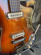1960s Hopf Saturn 63 - Brownburst - Museum Condition - 100% Original w/ Tremolo & Demo Video