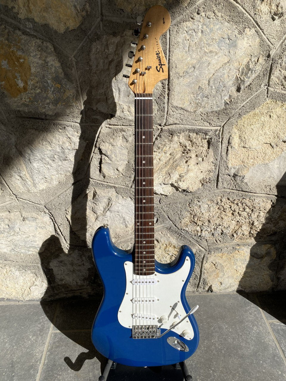 Squier Affinity Stratocaster — Blue Finish, Large Headstock, Rosewood Fretboard, SSS (As-Is Partscaster) + Video Demo
