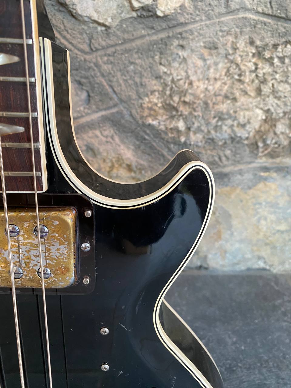 Vintage and rare 1970s Elli Sound Crucianelli Custom Bass – Made in Italy (Dual Humbuckers & Phase Switch, Good Condition)