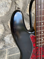 2007 Fender Highway One Jazz Bass - Black Nitrocellulose Finish w Tortoise & Original White Pickguards — image 6