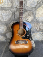Vintage 1960s Framus Texan Acoustic Guitar — Sunburst Finish, Neck Plate Serial Number, Replaced Back + Video Demo