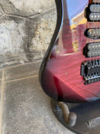 Yamaha Pacifica 821DX - Flamed Purple, 24 Frets, Floyd Rose, Good Condition + Video Demo