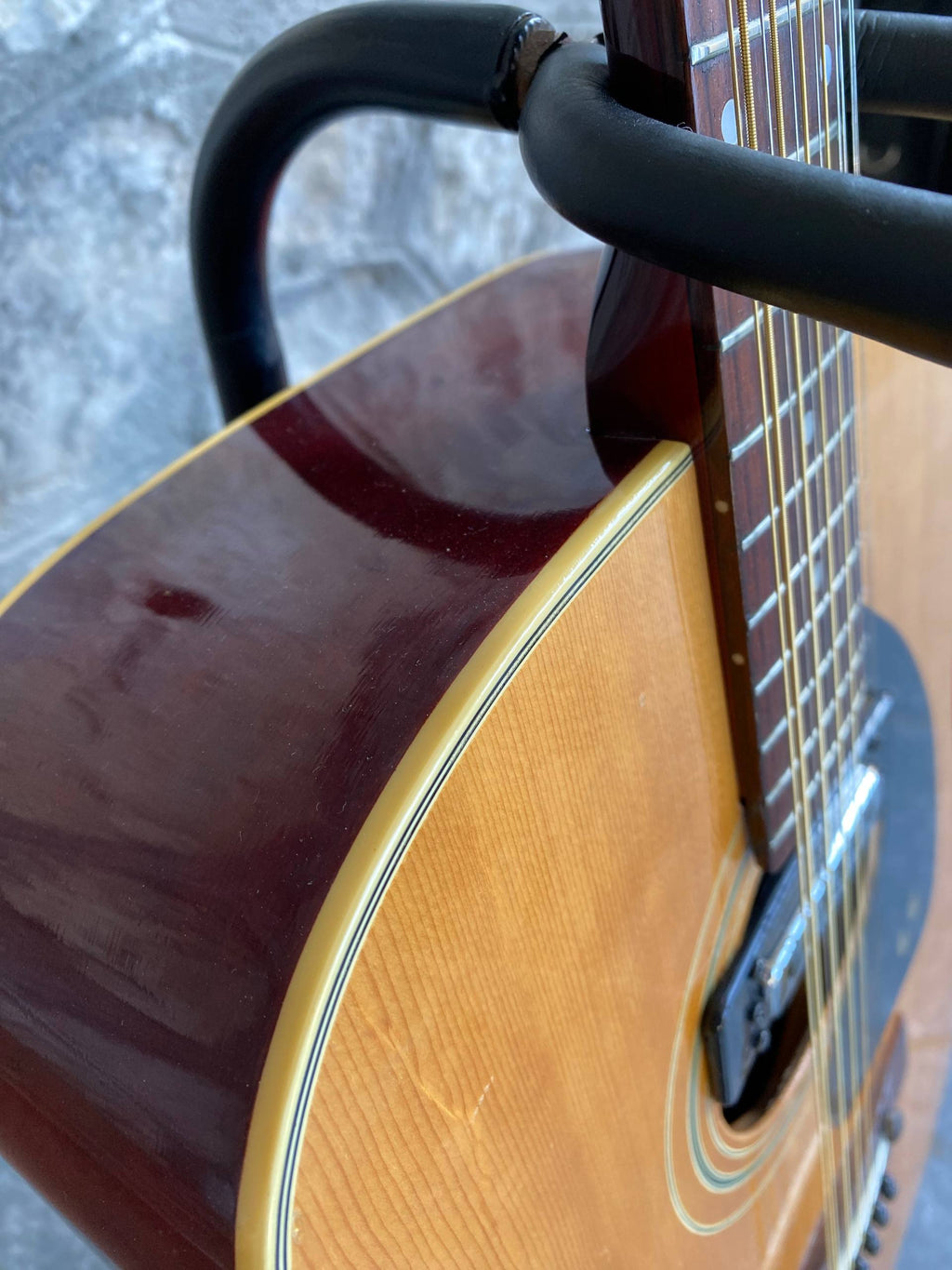 Vintage Aria 12-String Acoustic Guitar with Pickup – Model 6714 – Made in Japan
