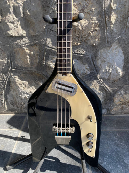 Rare Vintage 1960s Eko Rokes Arrow Bass - Black - Made in Italy