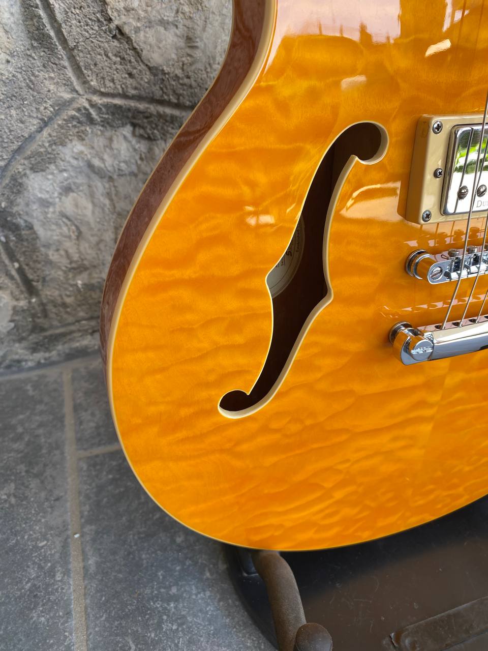 Greg Bennett Royal RL3 - Orange Quilted Maple Top, Mahogany Body & Neck, Excellent Condition + Video Demo
