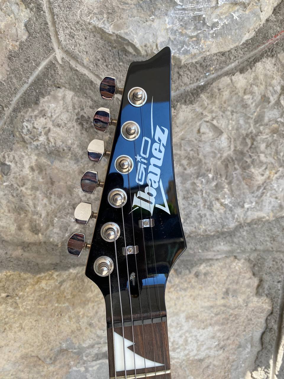 Ibanez Gio Electric Guitar - Metallic Blue - HSH Configuration - Shark Tooth Inlays