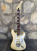 Vintage 1980s Epiphone by Gibson S-400 Superstrat — Pearl Cream Finish, HSS, Rosewood Fretboard, Modified Floyd Rose Tremolo