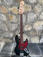 2007 Fender Highway One Jazz Bass - Black Nitrocellulose Finish w Tortoise & Original White Pickguards — image 2