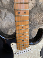 1997 Fender American Standard Stratocaster - Black Maple Neck - w/ Original Red Logo Case & Fender Card — image 11