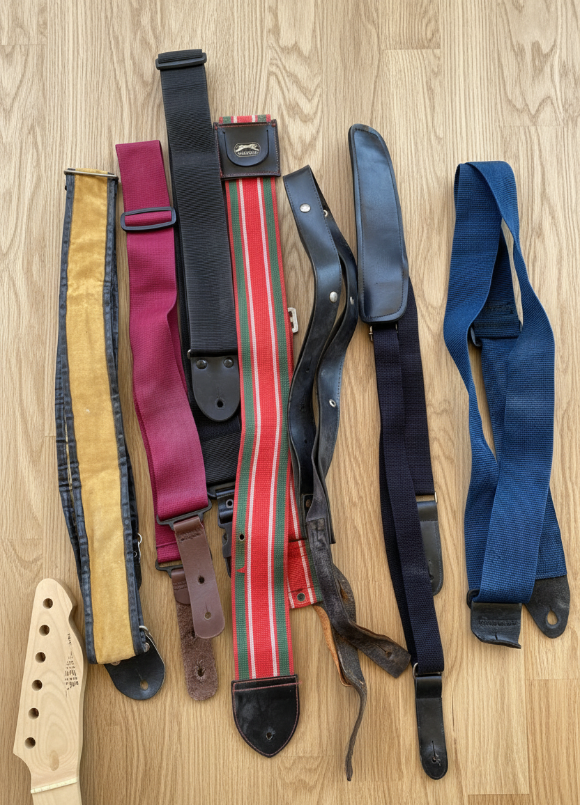 Luthier/Tech Project Bundle: Telecaster Neck & Control Plates, 8 Cases, 7 Straps