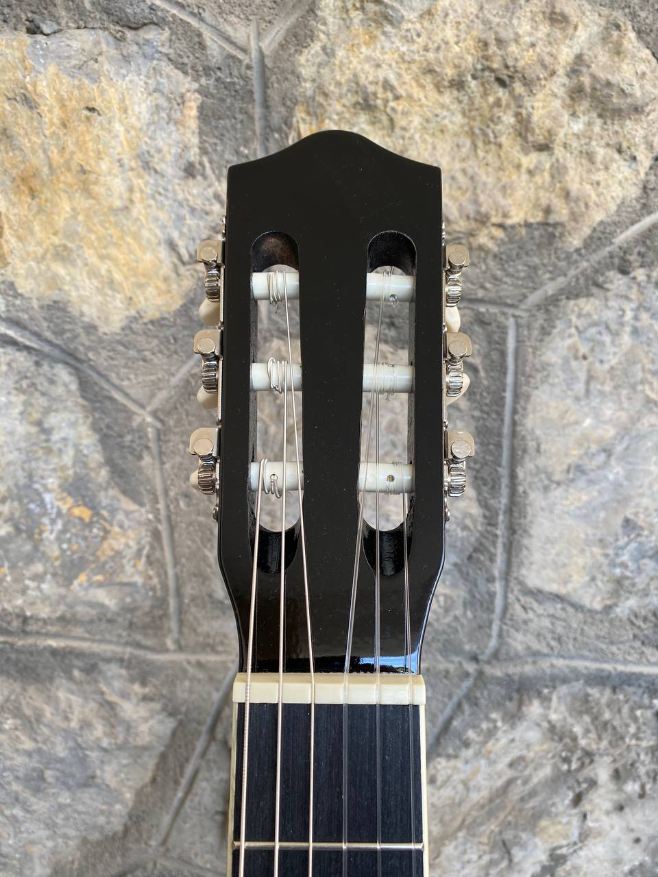 Hand-Painted Acoustic-Electric Classical Guitar "Batman & Joker" by Roberta Perrotta