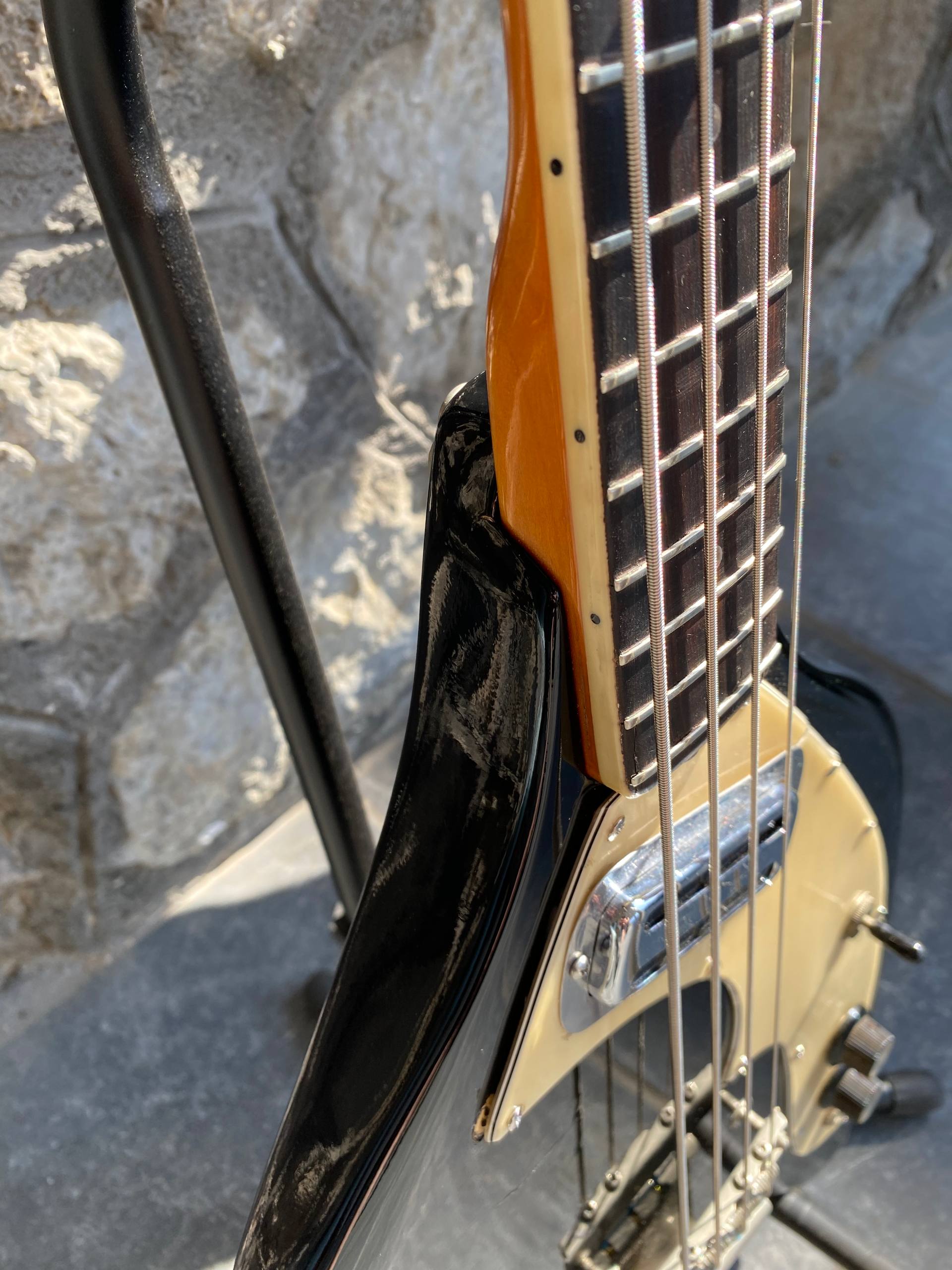 Rare Vintage 1960s Eko Rokes Arrow Bass - Black - Made in Italy