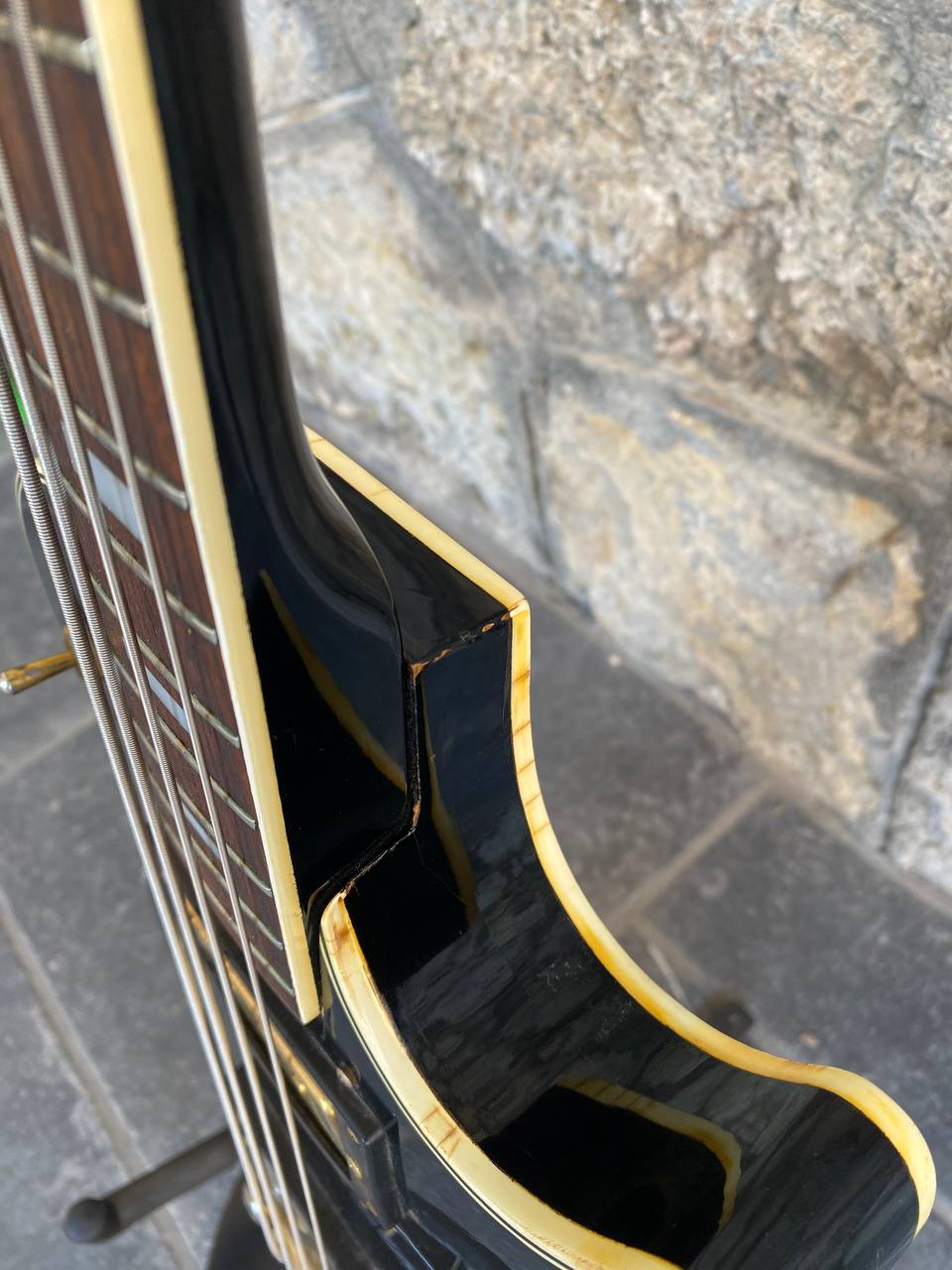 Aria Matsumoku HB Les Paul Bass — 1970s Lawsuit Era, Long Scale, Custom Black + Video Demo
