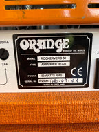 Orange Rockerverb 50 MK1 Head (UK Made) + Rare Slant PPC412 Angled Cabinet - Half Stack