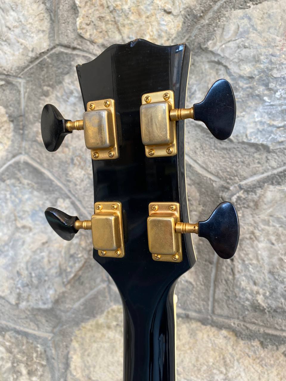 Aria Matsumoku HB Les Paul Bass — 1970s Lawsuit Era, Long Scale, Custom Black + Video Demo