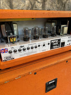 Orange Rockerverb 50 MK1 Head (UK Made) + Rare Slant PPC412 Angled Cabinet - Half Stack